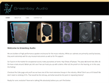 Tablet Screenshot of greenboyaudio.com